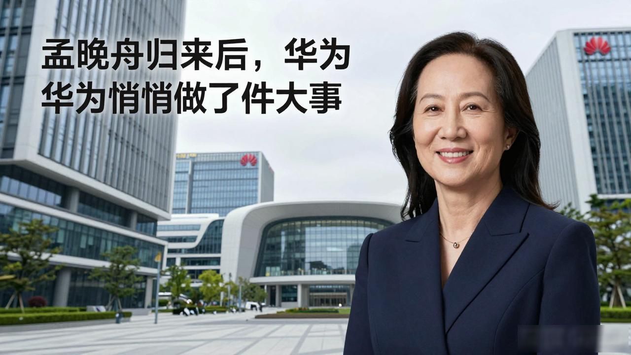 孟晚舟归来后，华为悄悄做了件大事