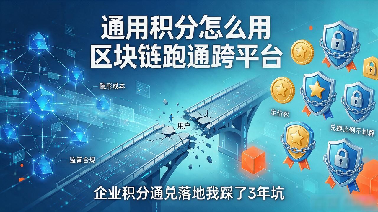 通用积分怎么用区块链跑通跨平台 企业积分通兑落地我踩了3年坑