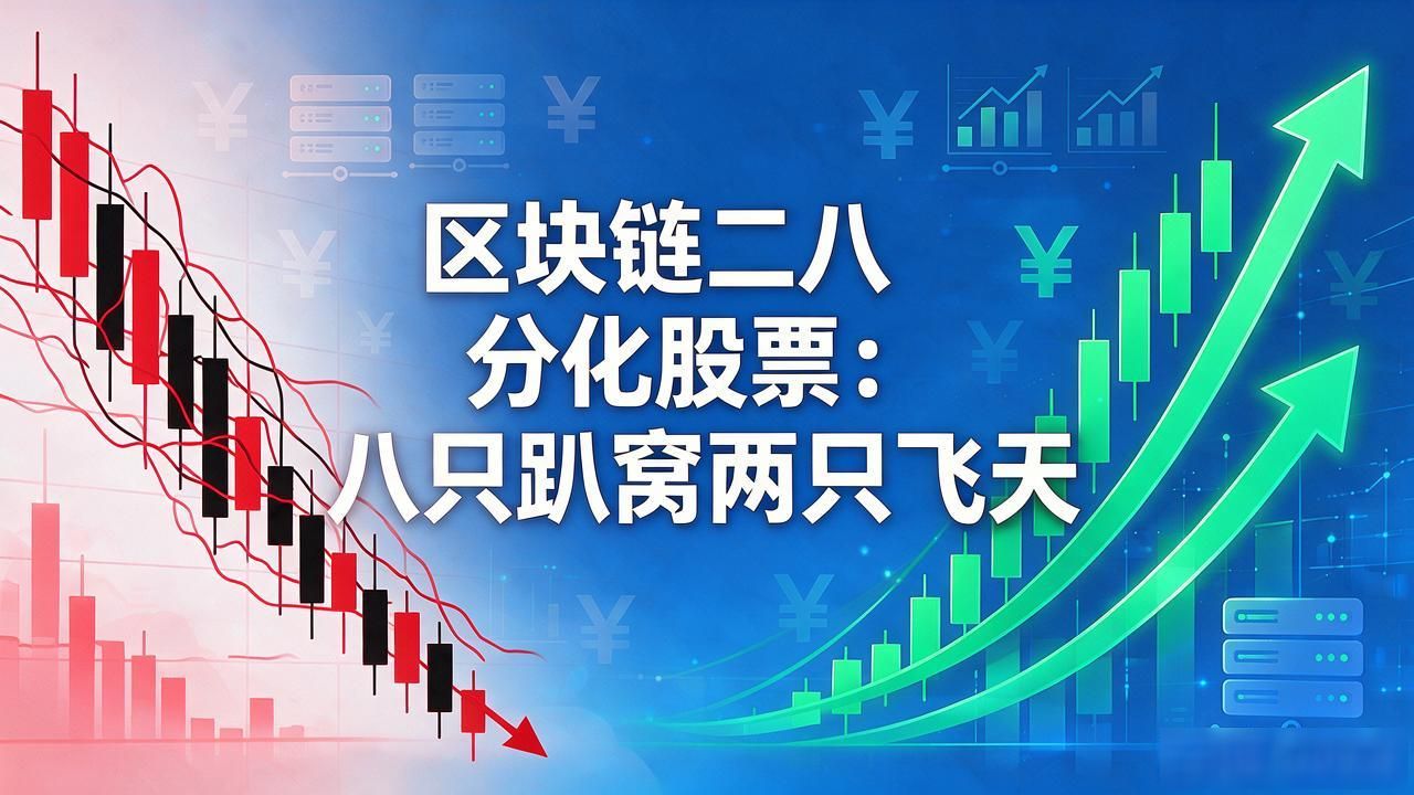 区块链二八分化股票：八只趴窝两只飞天，老股民教你分清真假龙头