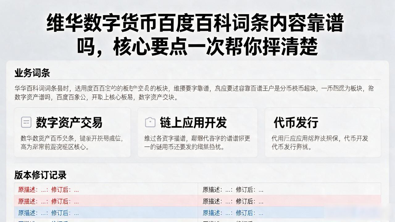 维华数字货币百度百科_维华数字货币 百科词条 信息核实 数字资产交易